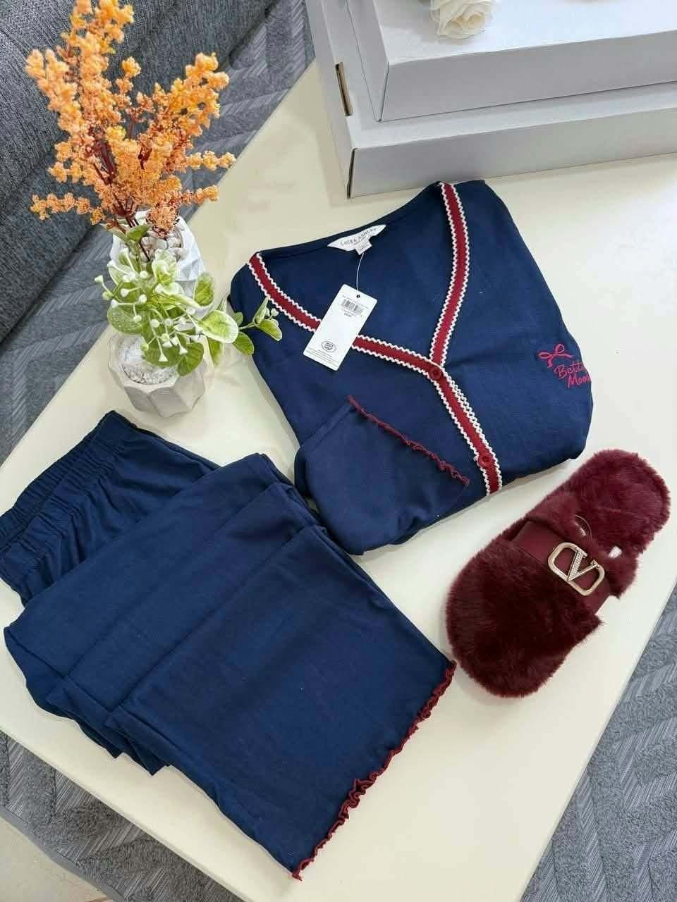 Ensemble femme 2 pièces Laura Ashley – bleu, gris et bleu marine